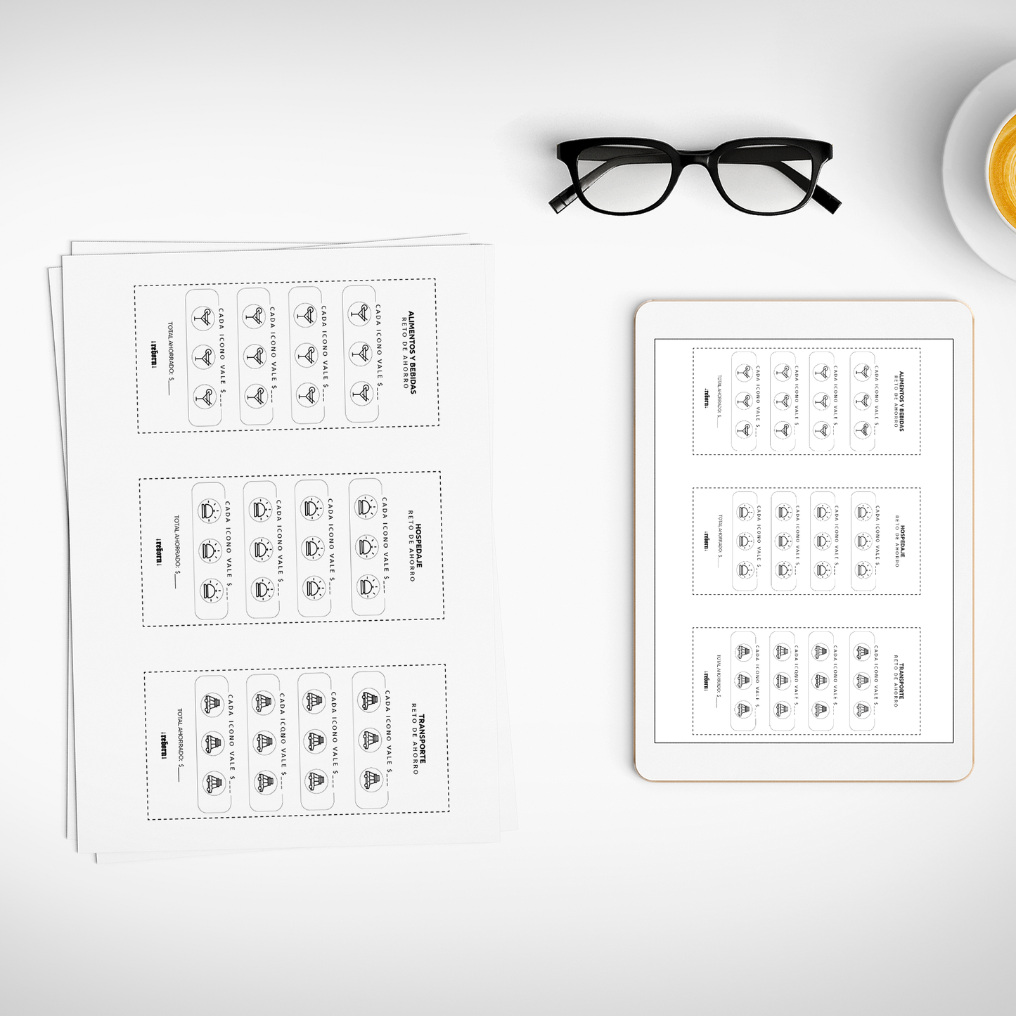 Retos de Ahorro para Membresías Anuales A6 - Descarga Digital