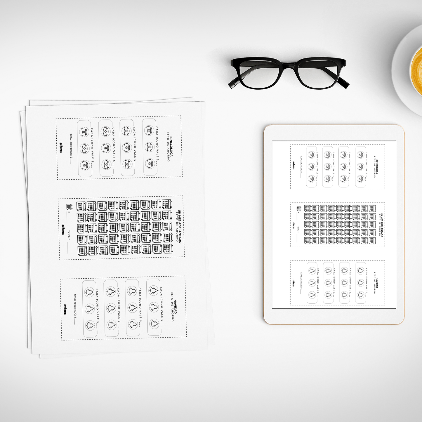 Todo-En-Uno Retos de Ahorro – Formato A6 | Descarga Digital