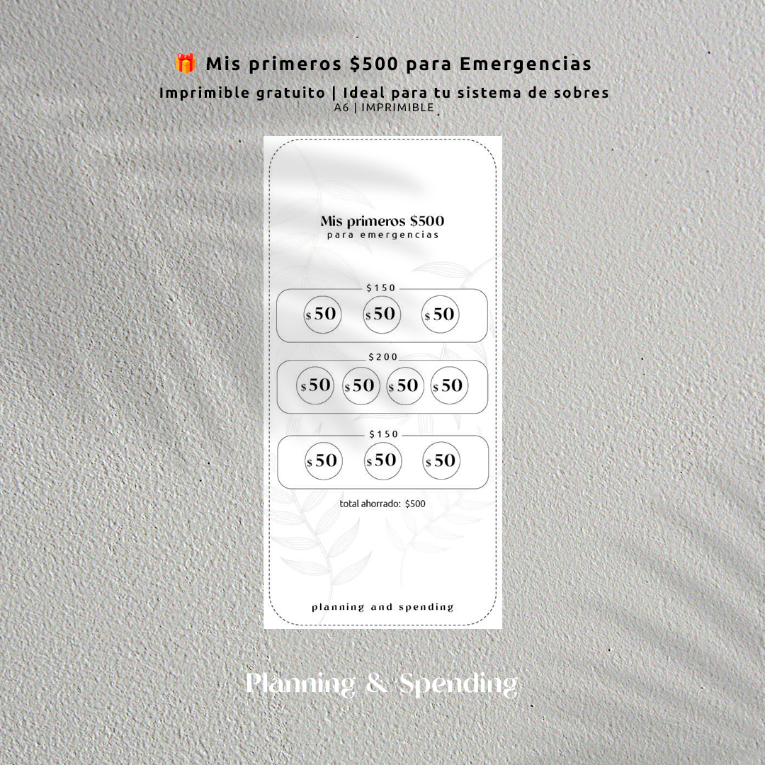 Mini Reto de Ahorro | Mis primeros $500 para Emergencias