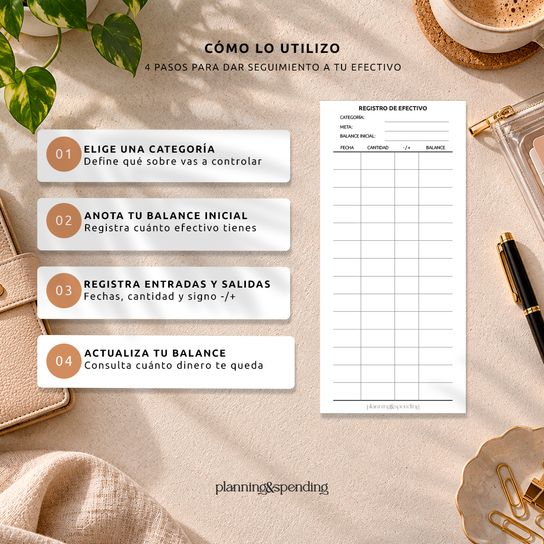 Cuatro pasos para registrar entradas y salidas de efectivo