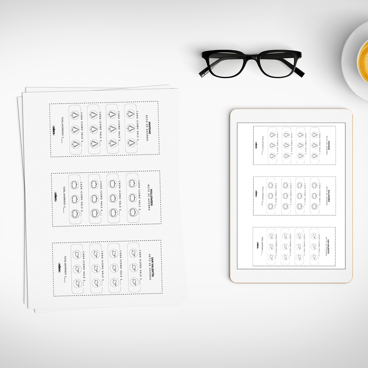 Retos de Ahorro para Festividades – Formato A6 | Descarga Digital