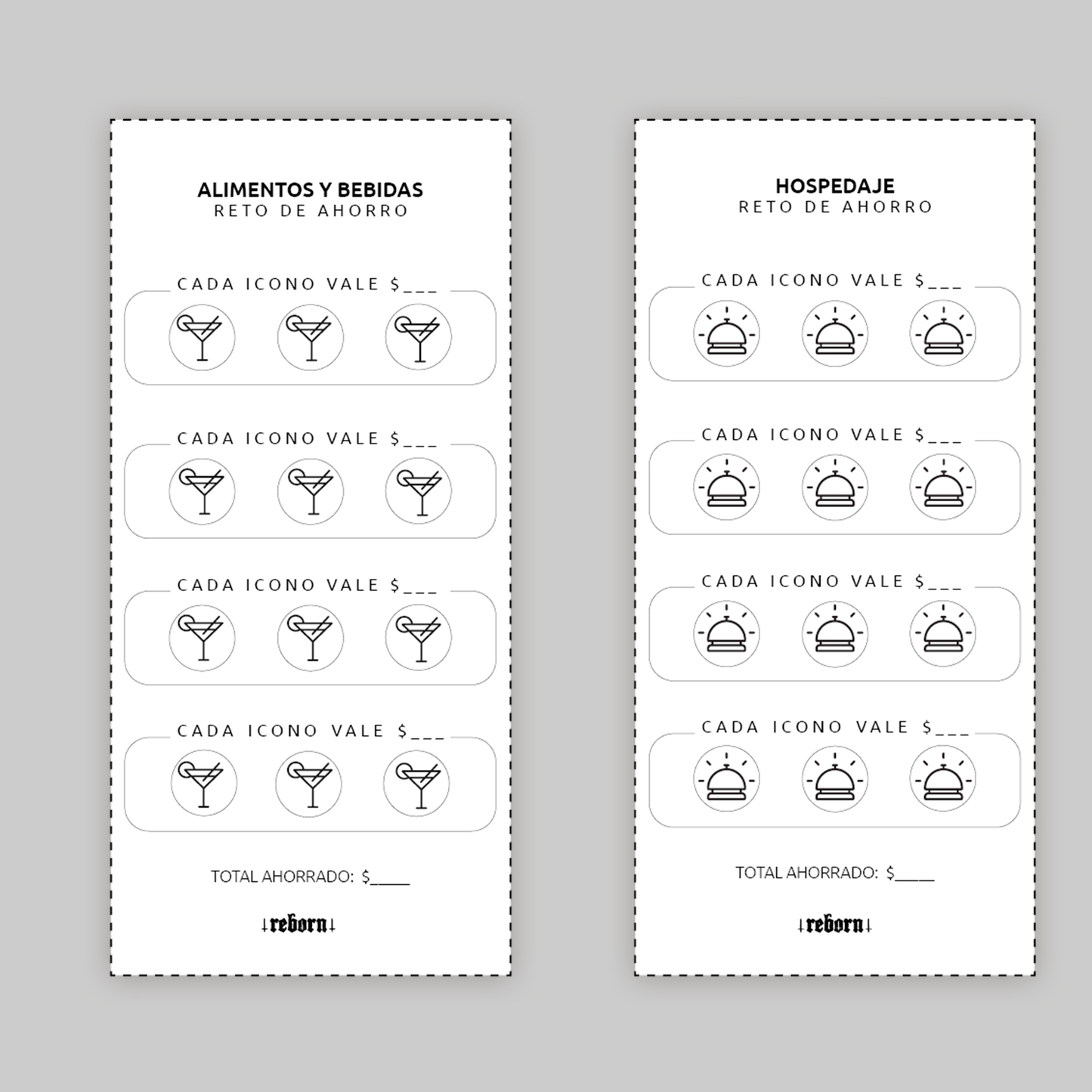 Retos de Ahorro para Membresías Anuales A6 - Descarga Digital