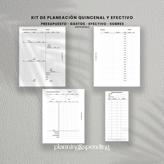 Kit de Planeación Quincenal y Efectivo
