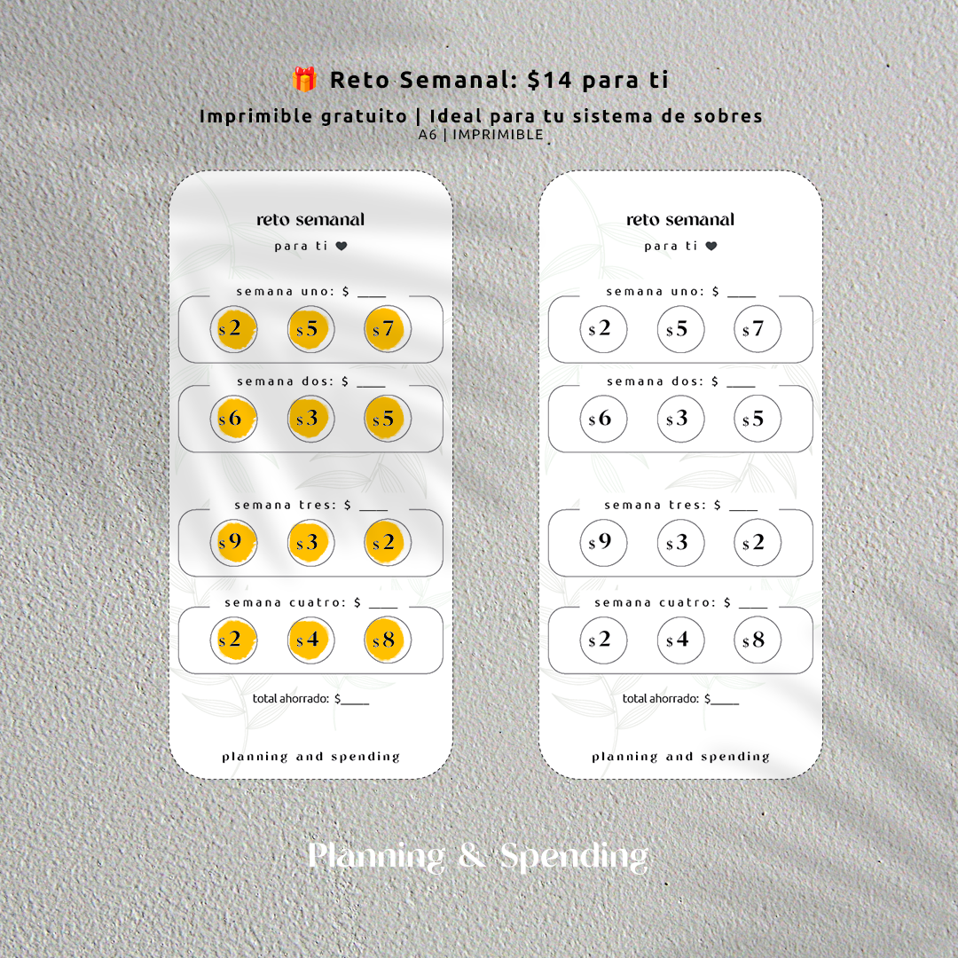 Reto Semanal: $14 para ti – Descarga Gratuita