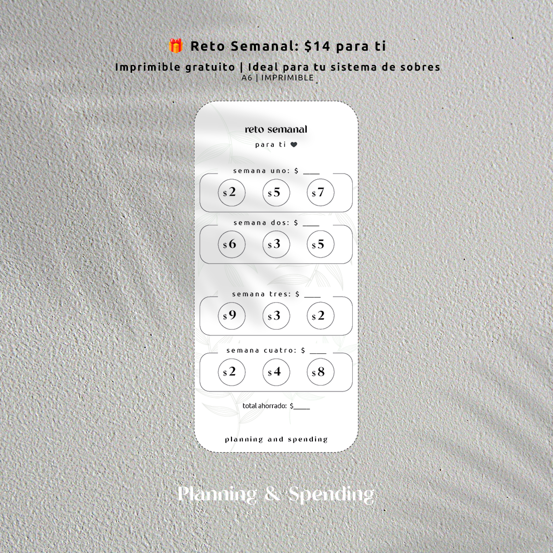 Reto Semanal: $14 para ti – Descarga Gratuita
